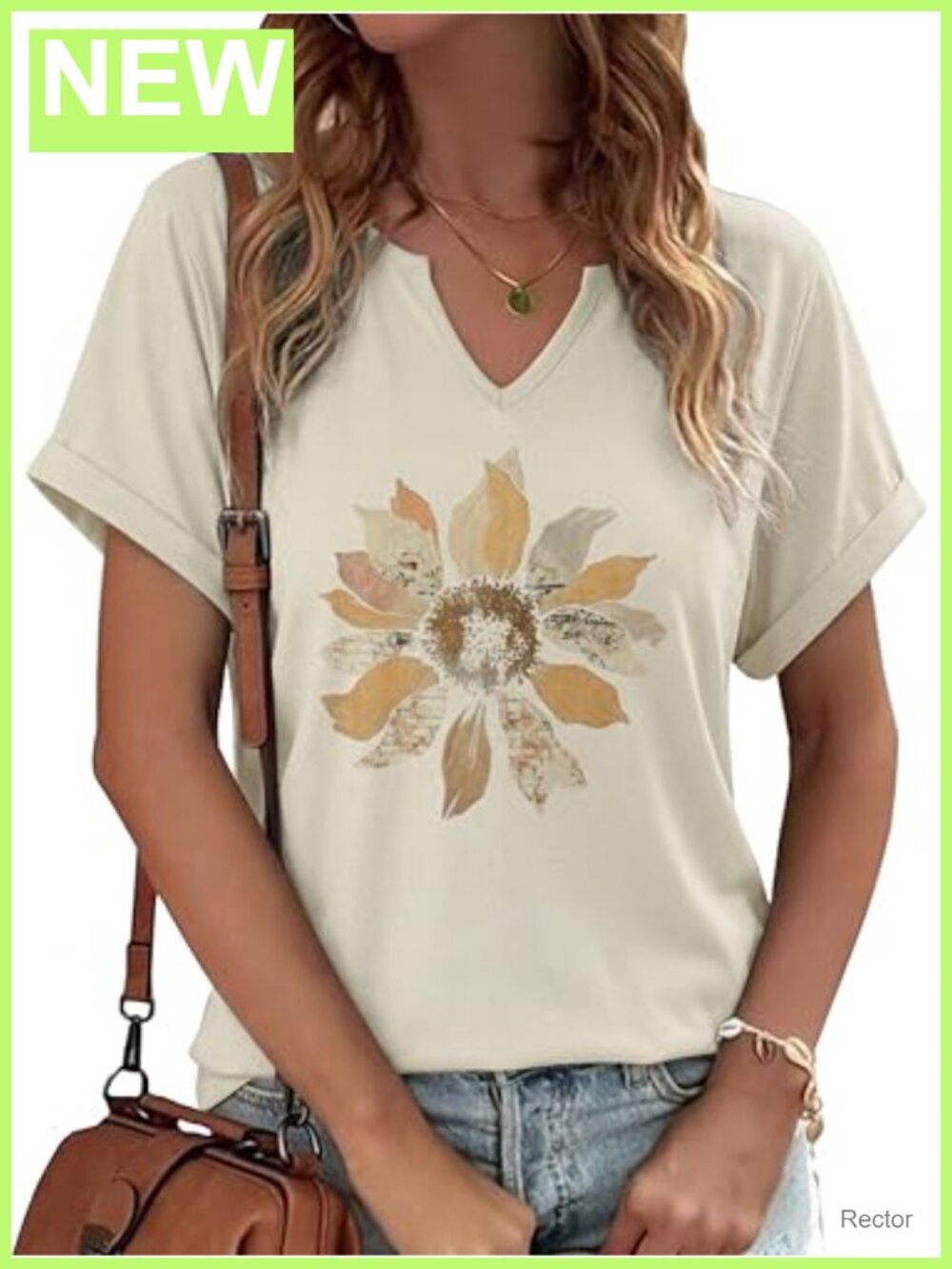 Womens V Neck Wildflowers Graphic Tee Cottagecore Short Sleeve T Shirt